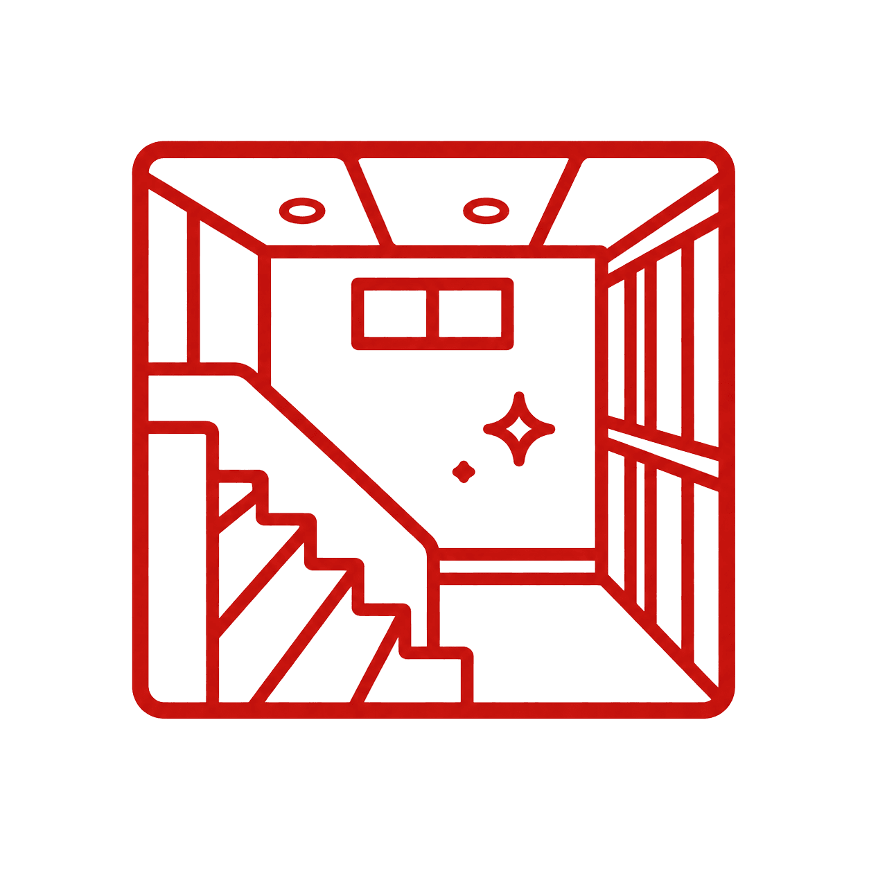 Basement renovation icon