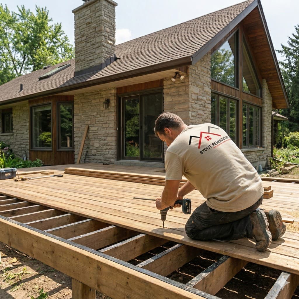 Byout Renovations team painting a modern interior