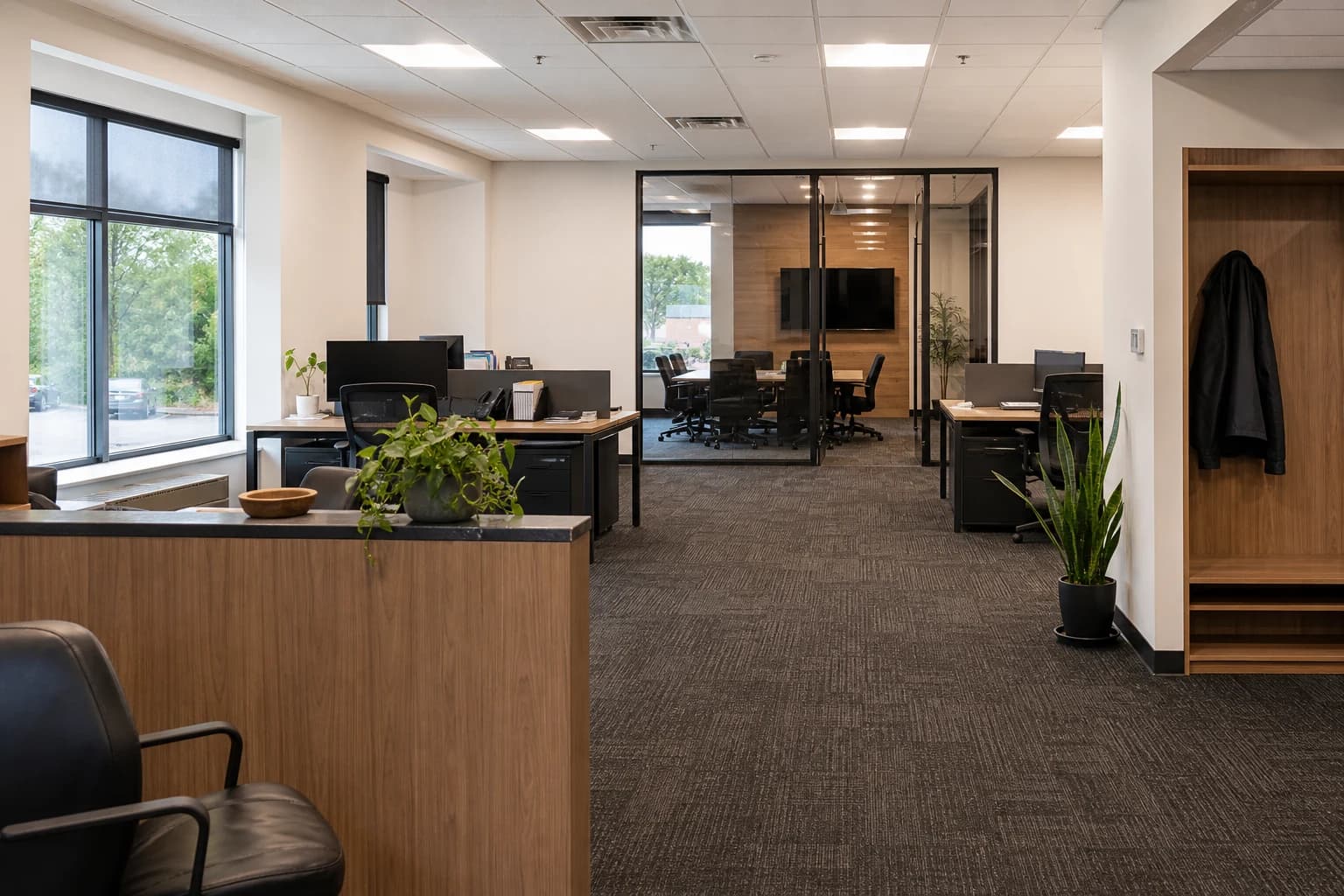 Representative completed small-business office interior in Niagara